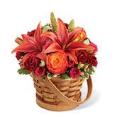Bountiful Orange Lilies Basket