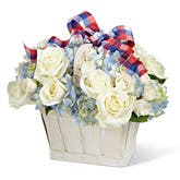 White Rose Patriotic Bouquet