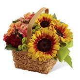 Bright Country Day Sunflower Basket