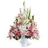Tranquil Urn Flowers Arrangement
