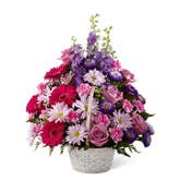 Pastel Sympathy Flowers Basket