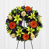  Tropical Flower Wreath Spray