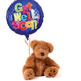 Get Well Balloon And Teddy Bear