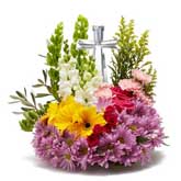 Crystal Cross Floral Arrangement