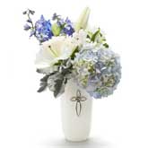 Blue Serenity Cross Bouquet