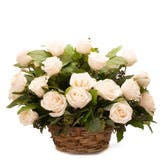 White Roses Basket