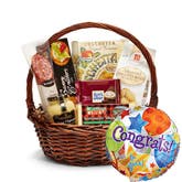Gourmet Congratulations Gift Basket And Balloon