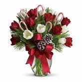 Red And White Tulip Bouquet