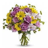 Butterfly Serenity Purple Rose Bouquet