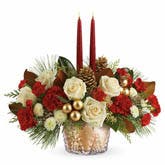 Red And Gold Floral Centerpiece