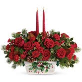 Christmas Rose Candle Centerpiece