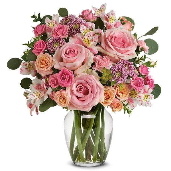 Blushing Rose Vintage Beauty Bouquet at Send Flowers