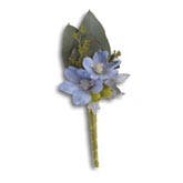 Hero's Blue Flower Boutonniere