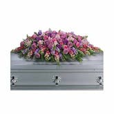 Lavender Tribute Casket Spray