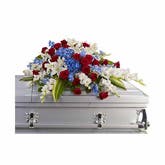 Patriotic Distinguished Service Casket Spray