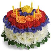 Sweet Celebration Floral Birthday Cake
