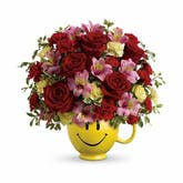 Growing Happiness Smiley Face Cup Bouquet
