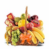 Fruit And Cheese Gift Basket Orange Bow