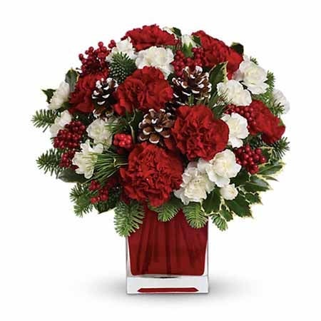 Carnations And Pinecones Bouquet At Send Flowers