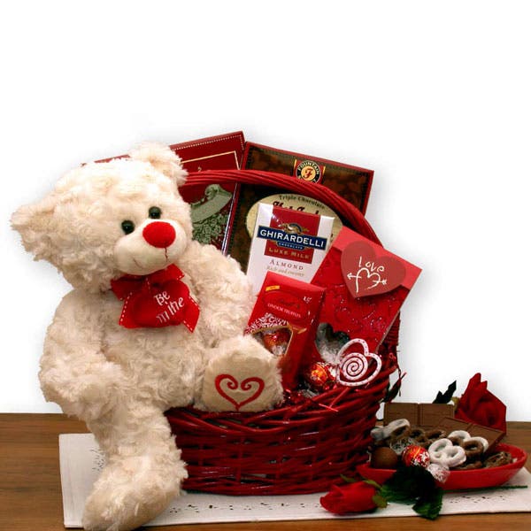 Be Mine Bear Gift Basket