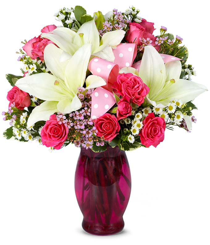 White lily bouquet with cheao flowers for cheap flower delivery from sendflowers cheap