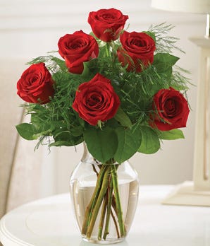 Premium Half Dozen Red Roses
