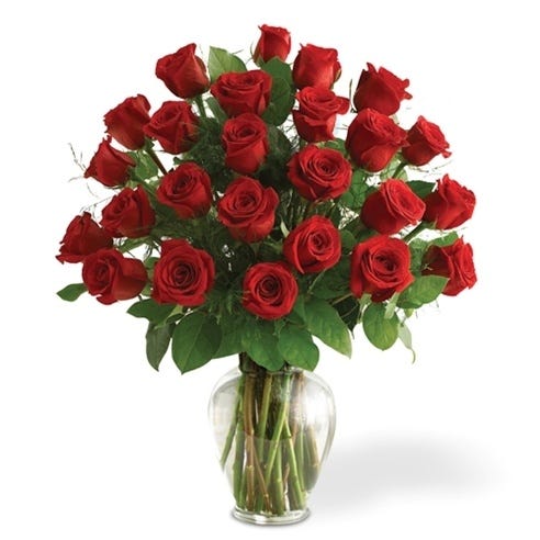 Two Dozen Premium Long Stem Red Roses