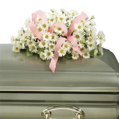 Infant Casket Spray With Daisies