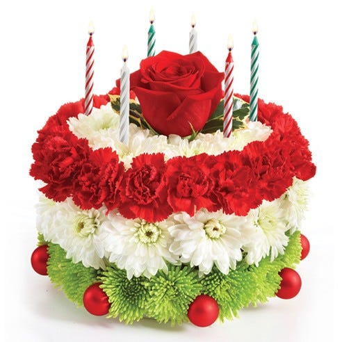 Birthday Flower Cake for the Holidays