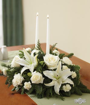 White Winter Wonderland Centerpiece