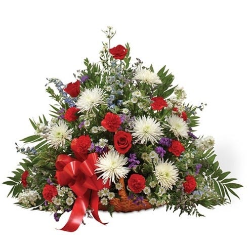 Red, White & Blue Mixed Fireside Basket