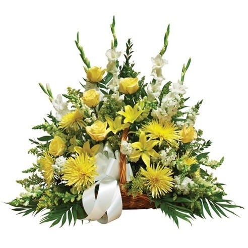 Yellow & White Mixed Fireside Basket