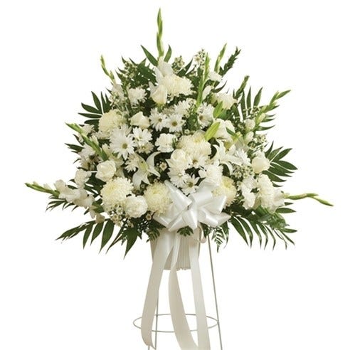 White Sympathy Standing Basket 
