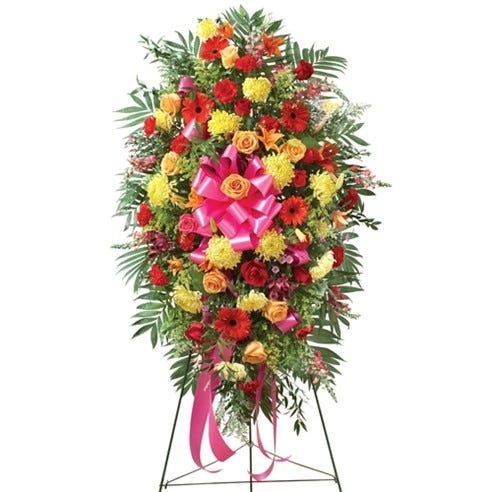 Multicolor Bright Sympathy Standing Spray