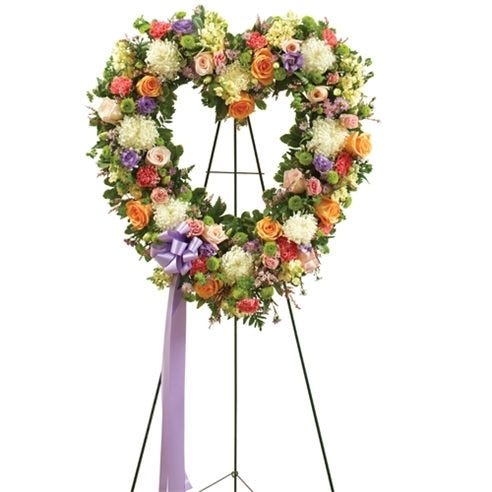 Multicolor Pastel Standing Open Heart