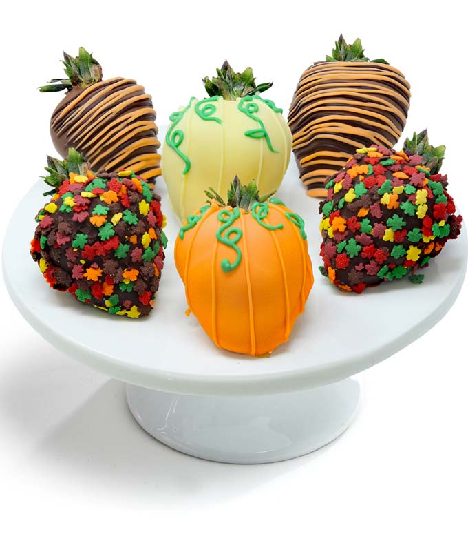 Chocolate Covered Fall Strawberries - 6 Pieces