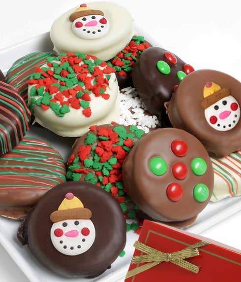 Christmas chocolate covered cookie delivery