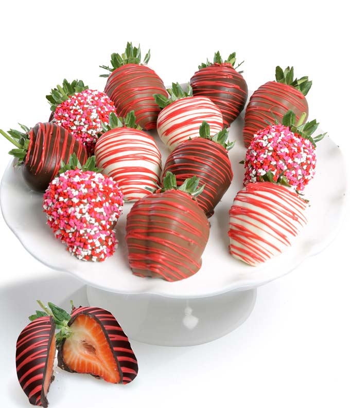 One Dozen Chocolate Covered Valentine's Strawberries