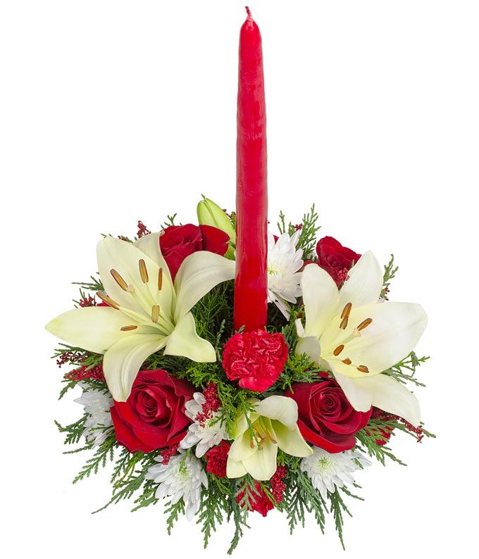 Picturesque Snow Lily Centerpiece