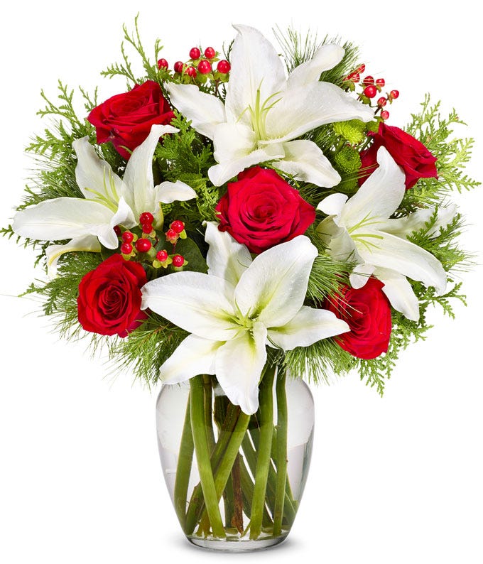 Fresh Christmas Lily Bouquet - Premium