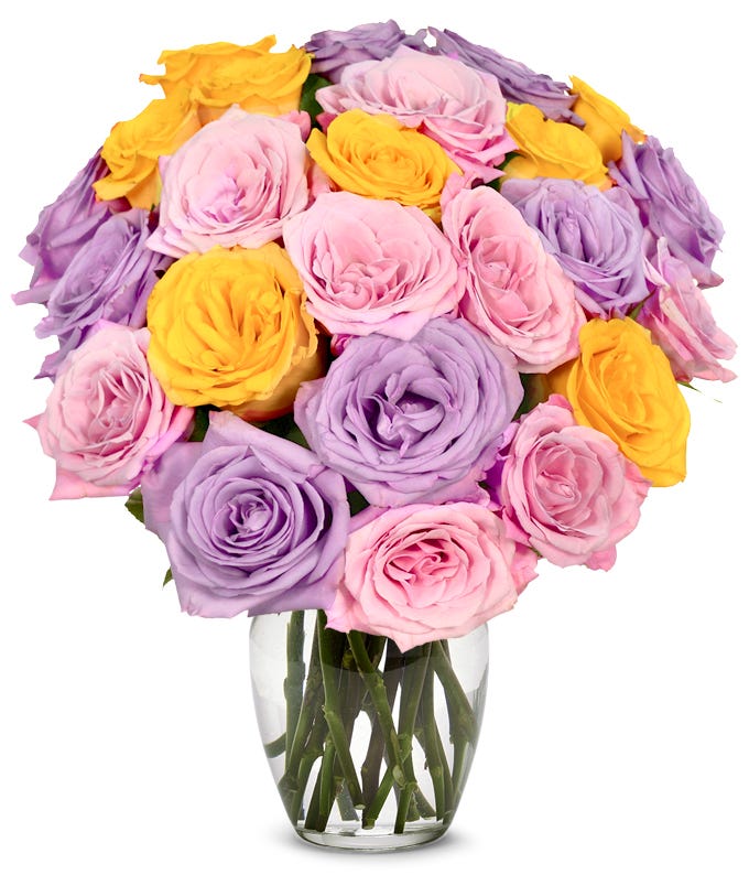 Two Dozen Pastel Rose Bouquet