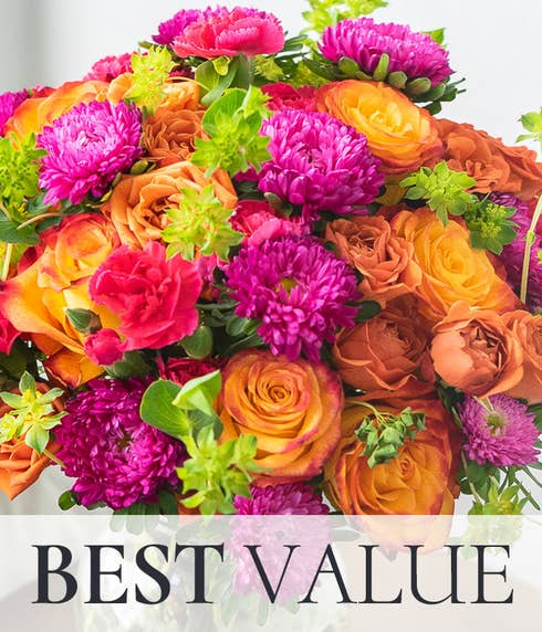 Best value Summer flowers bouquet from Send Flowers with card