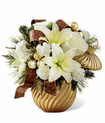 Golden Christmas Ornament Bouquet