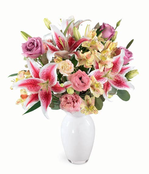 Mixed bouquet with free flowers delivery at flowers online now