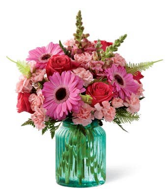 Pink gerbera daisies and hot pink daisy bouquet