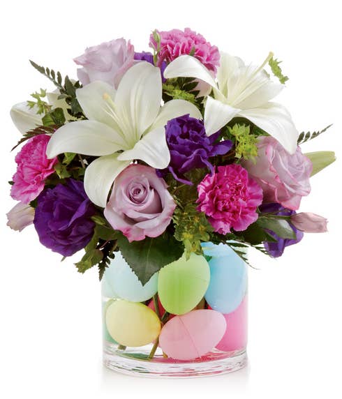 cheap easter egg bouquet and same day delivery easter egg flower arrangement