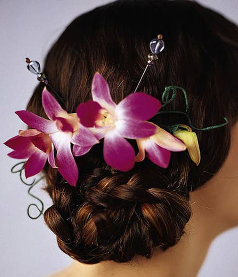 Purple orchid headpiece, purple orchid flower, orchid hair accessory at sendflowers
