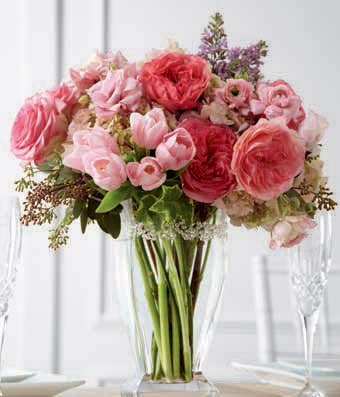 Pink rose luxury arrangement, large pink rose delivery and premium rose bouquet