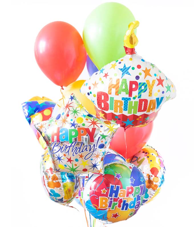 Birthday balloon delivery and balloons for children in balloon bouquets