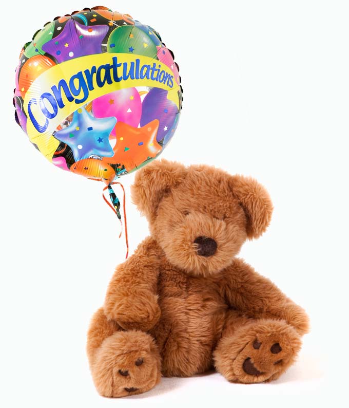 Congratulations teddy bear delivery, congratulations same day balloon delivery